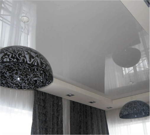 Глянцевые натяжные потолки